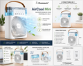 Phototech™ AirCool Mini — Rafraîchisseur d'air 3-en-1